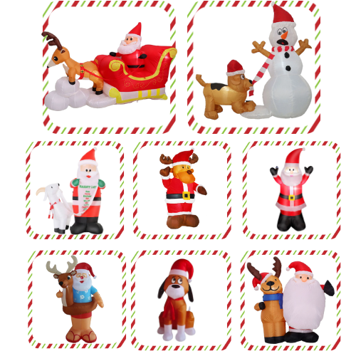 Pack 3 Inflables Decorativos Navideños