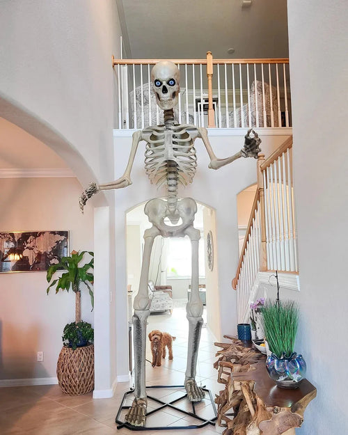 Esqueleto Gigante de 3 Metros con Ojos LED
