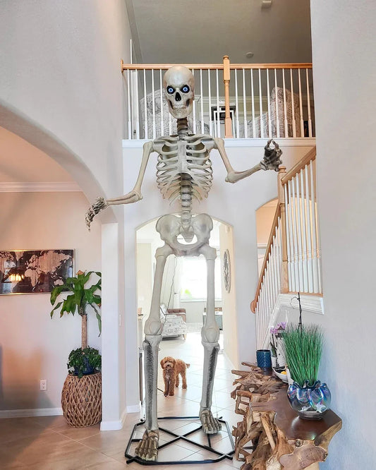 Esqueleto Gigante de 3 Metros con Ojos LED