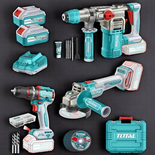 Combo de Herramientas Total Taladro Rotomartillo y Amoladora