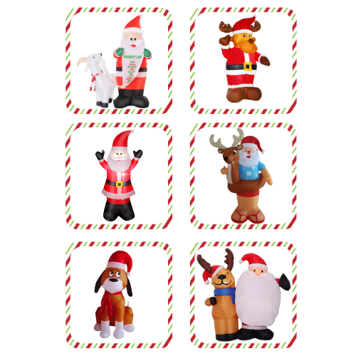 Pack 2 Inflables Decorativos Navideños