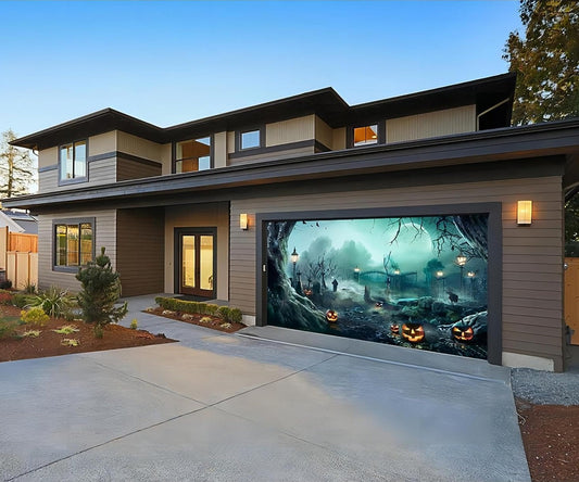 Cubierta de puerta de garaje para Halloween