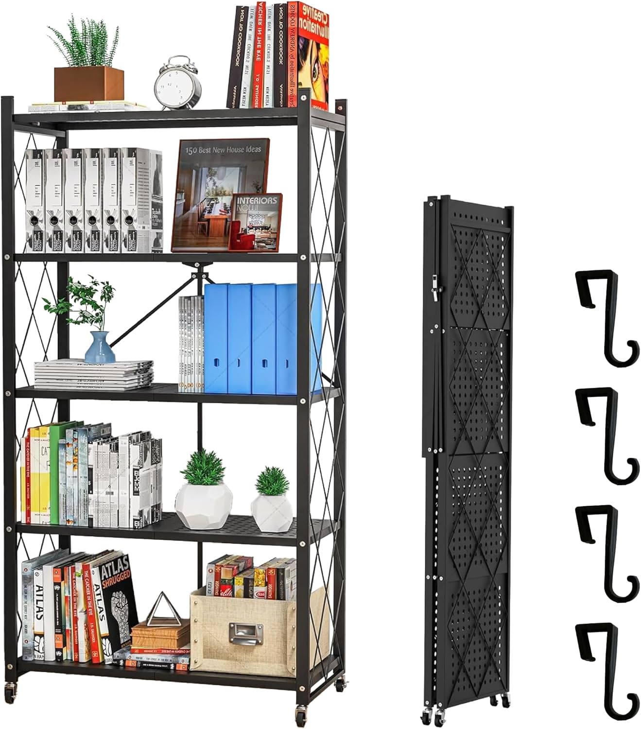 Estante de Metal Plegable 5 Niveles