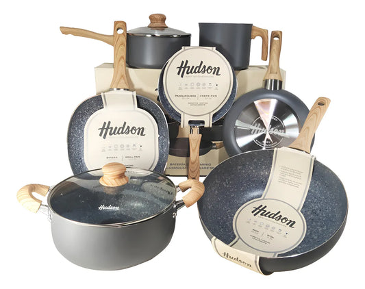 Juego de Ollas Hudson Ceramica Antiadherente Granito 9 Pz