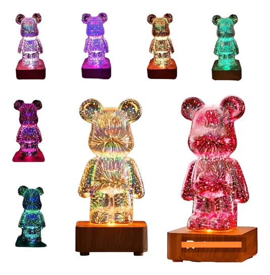 Pack 3 Oso Lámpara Luzdenoche 3d Infinito