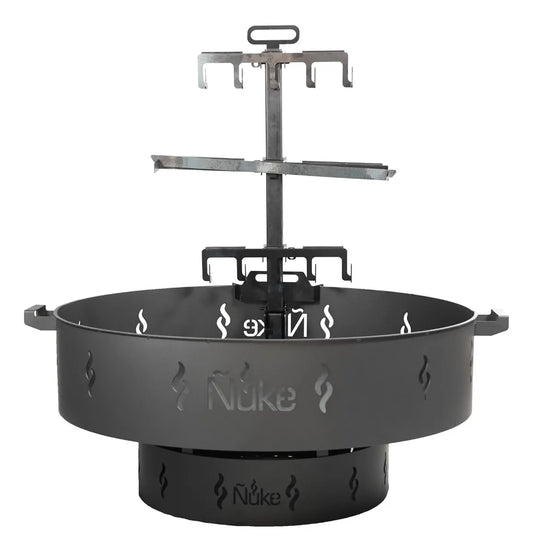 Brasero Fogón Ñuke 80p Con Media Parrilla Y Asador