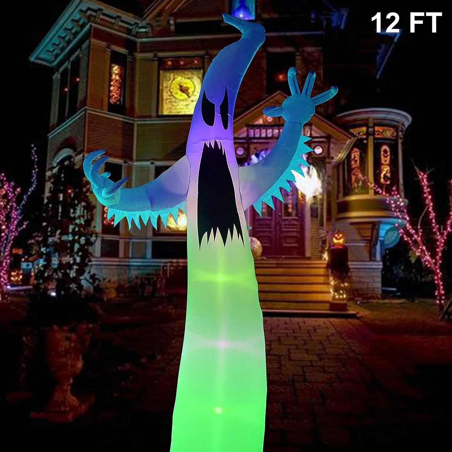 ¡Fantasma Iluminado de Halloween de 12 Pies!
