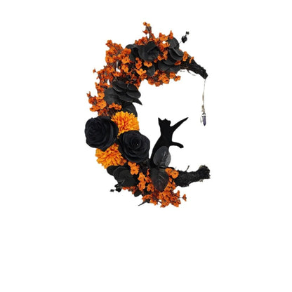 Guirnalda decorativa felina para Halloween