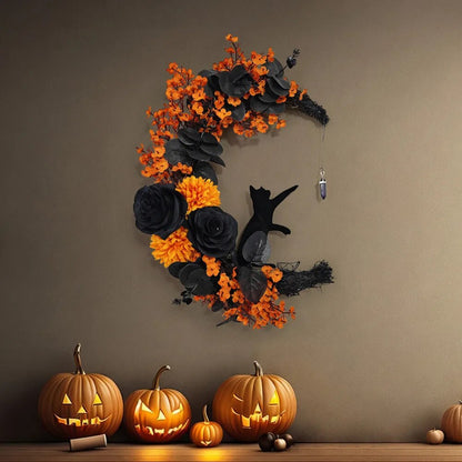 Guirnalda decorativa felina para Halloween