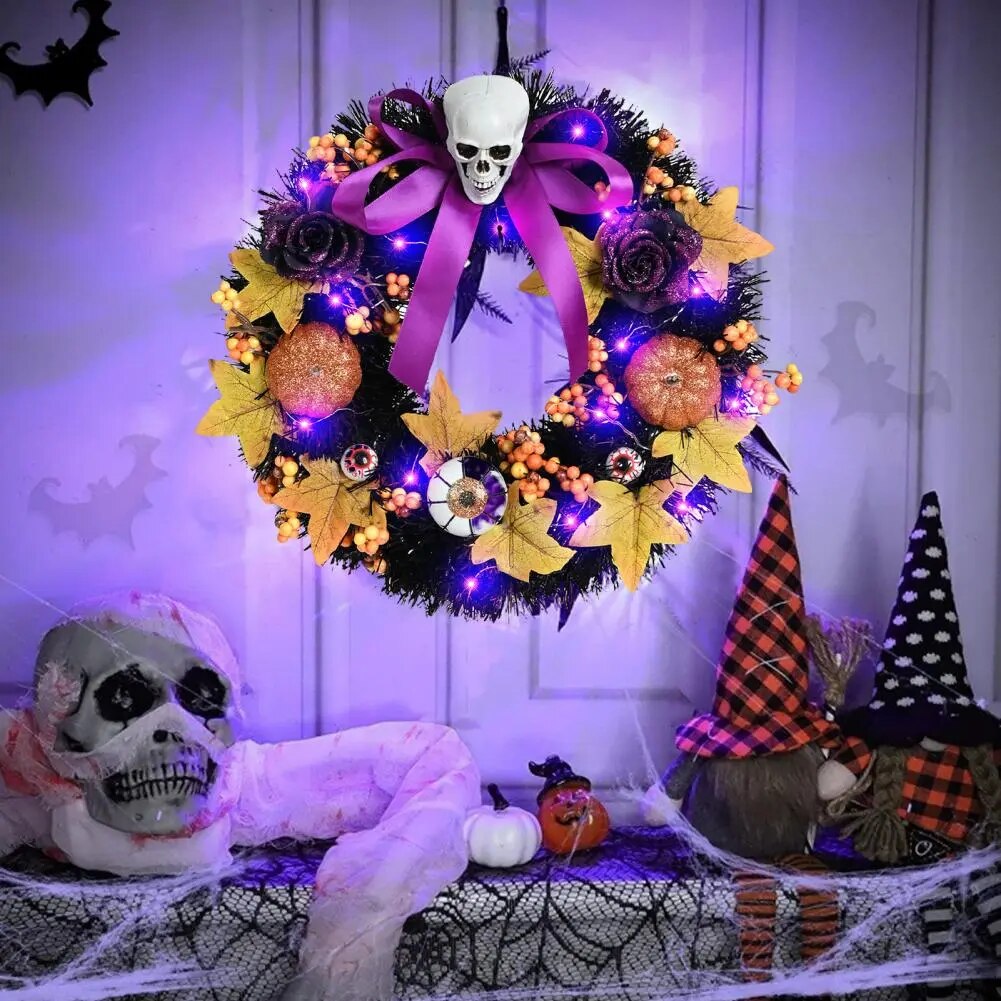 Corona de Halloween con Calavera