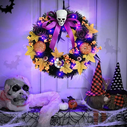 Corona de Halloween con Calavera