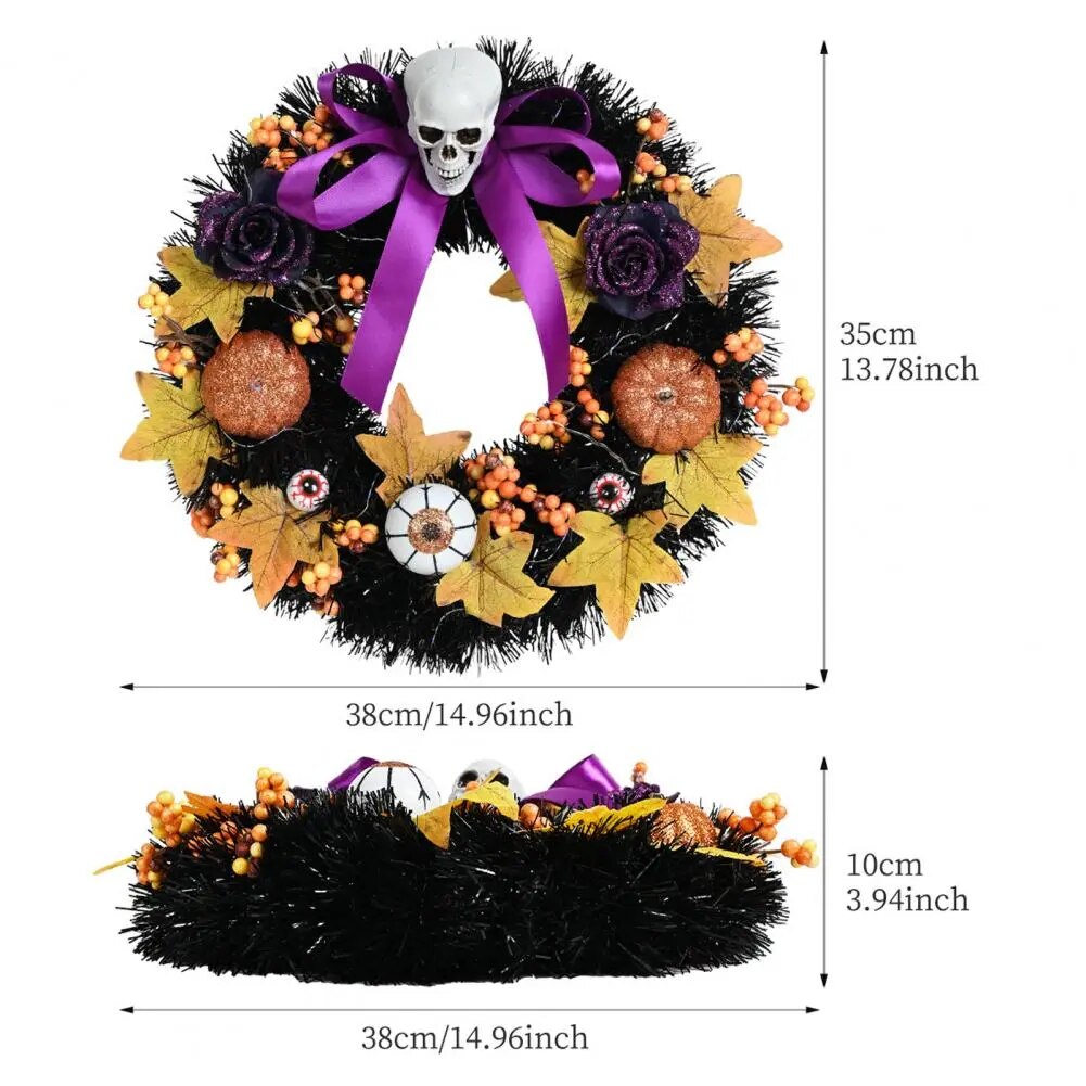 Corona de Halloween con Calavera