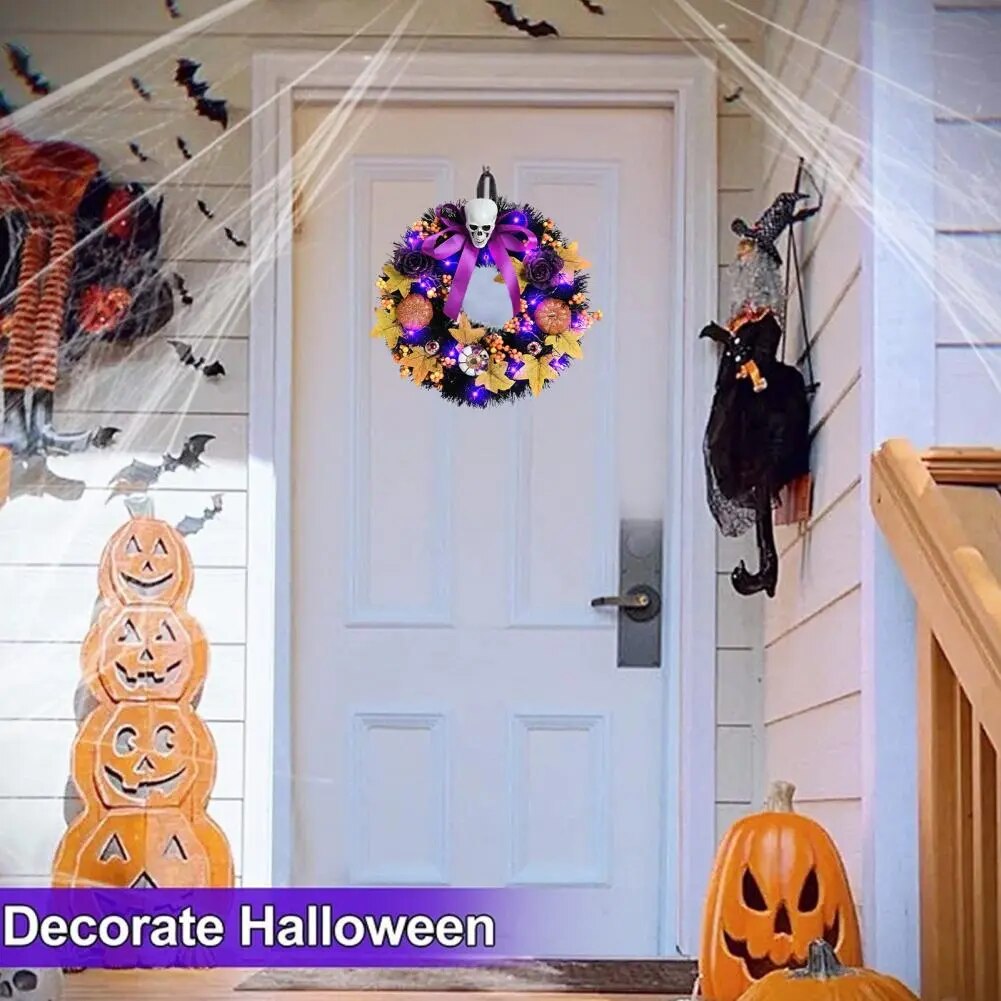 Corona de Halloween con Calavera