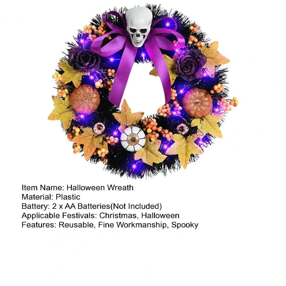 Corona de Halloween con Calavera